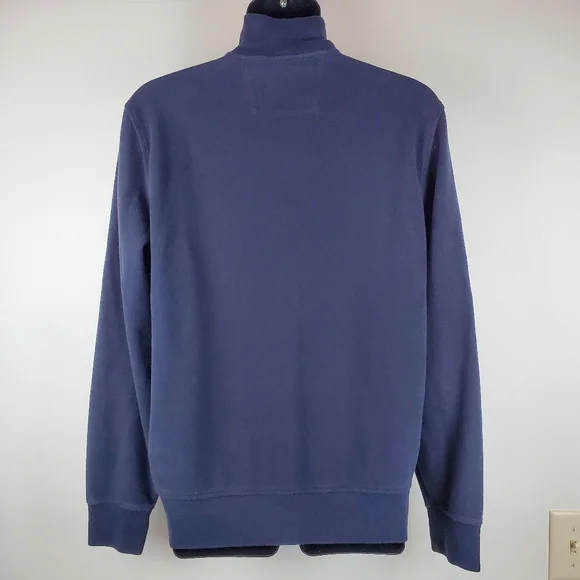 Banana Republic Navy Tight Knit Zip Up Jacket Size L Mens - Picture 7 of 10